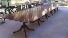 six pedestal mahogany antique dining table6.jpg